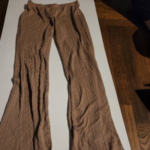 Tan wide leg pants